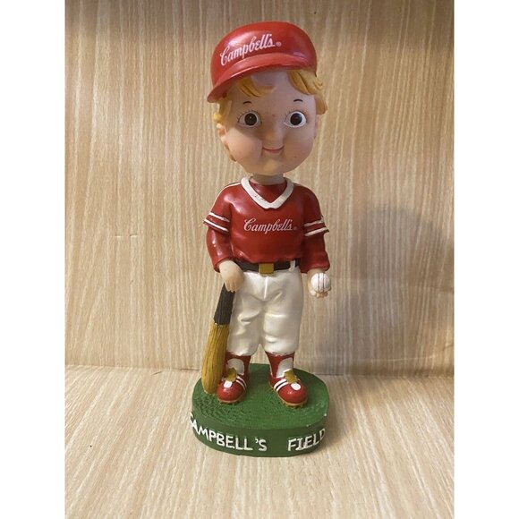 Campbells Field Baseball Player Bobblehead Figurine 6.5" Collectible Red & White - Picture 3 of 8